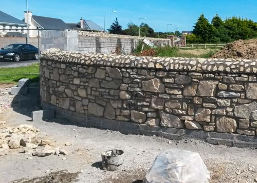 stone wall with unique design